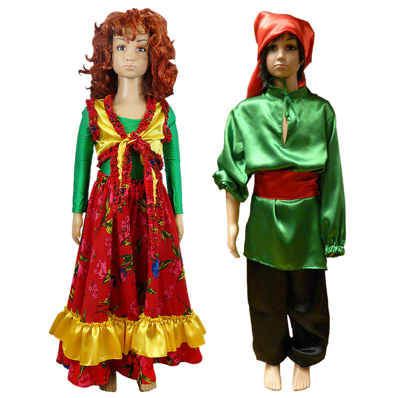 Russian-gypsy Roma costumes and clothing