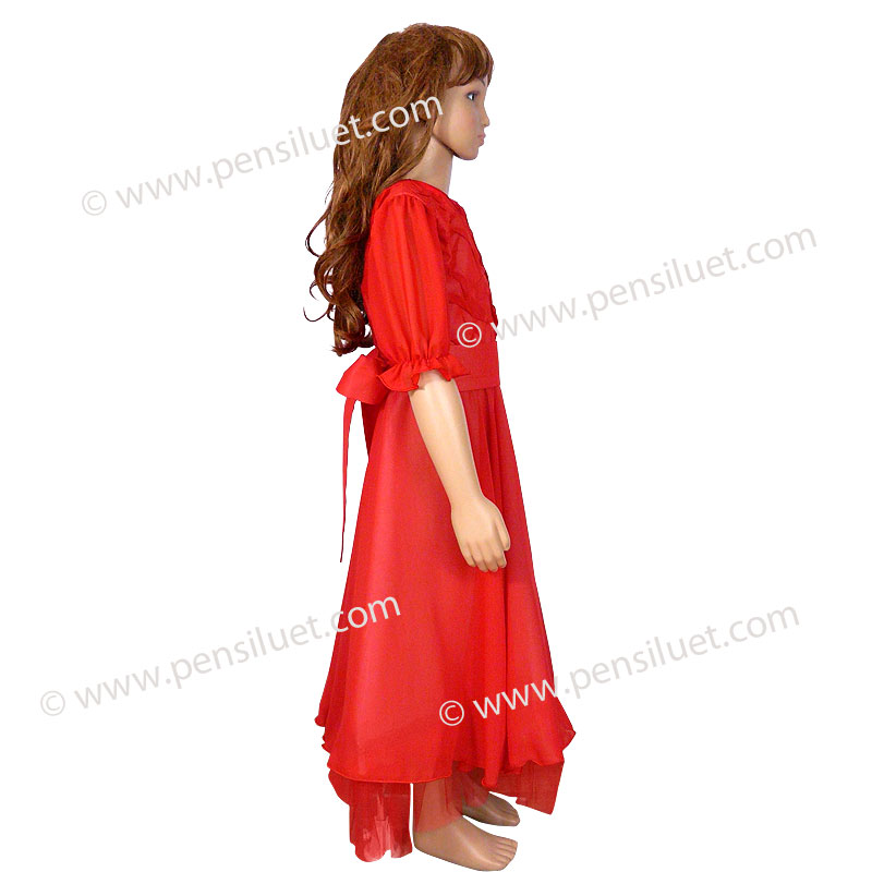 Детска Валсова рокля 01 червена
