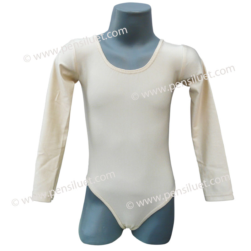 Дамско и детско боди с ръкав Шампанско