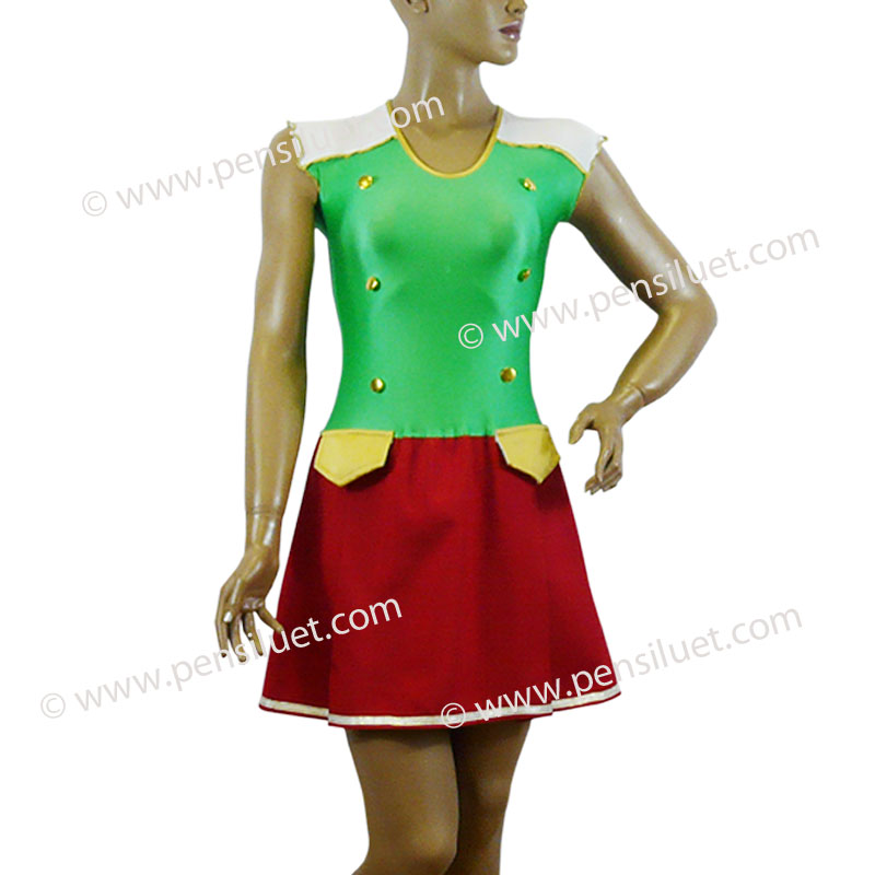 Спортен детски и дамски мажоретен костюм 07M1